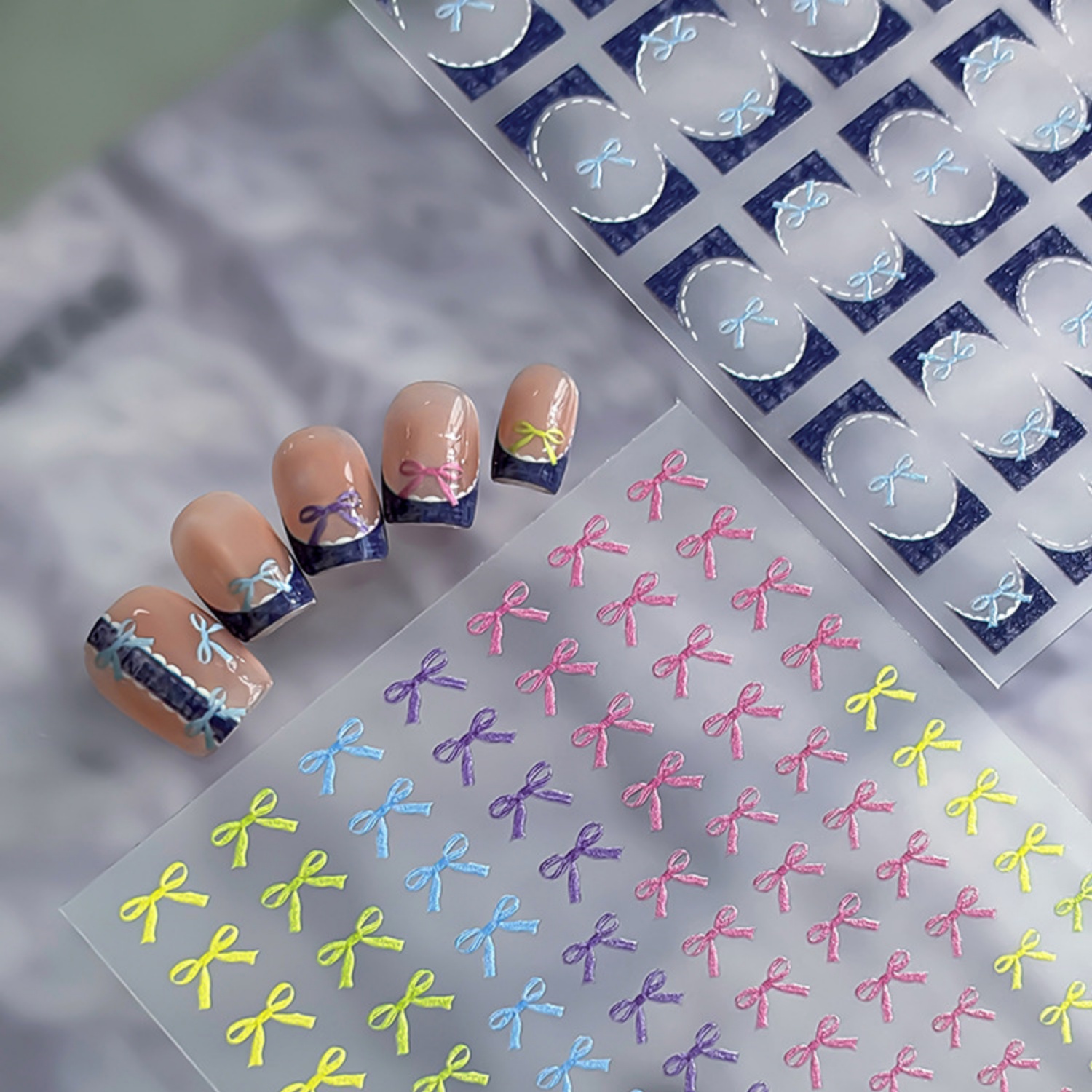 Nail Art Denim - Autocollants pour ongles 5D en jean