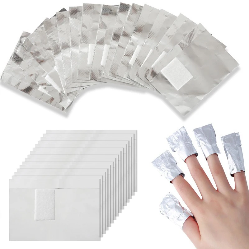 Nail Foil Transfer - 100 pièces sac feuille d'aluminium Nail