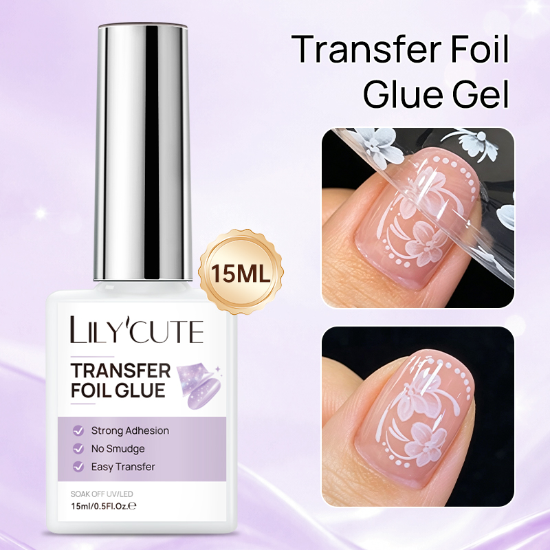 Nail Foil Transfer - LILYCUTE Gel de colle pour feuilles