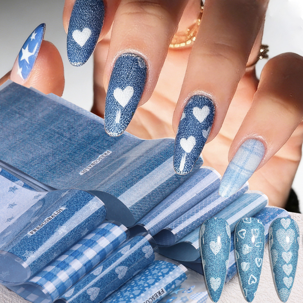 Nail Art Denim - Papier de transfert pour nail art