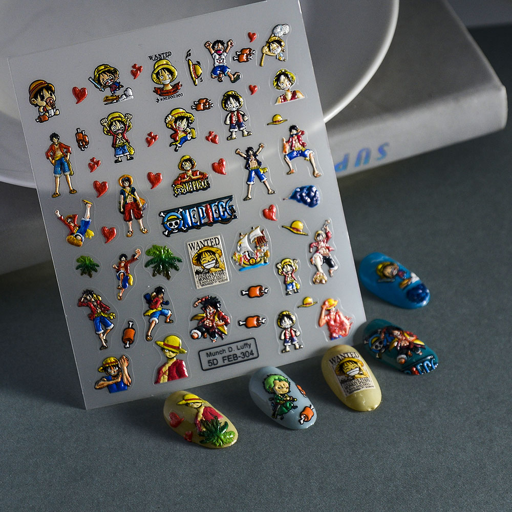1PCS Autocollants 5D One Piece - Nail Art Zoro One Piece avis et prix