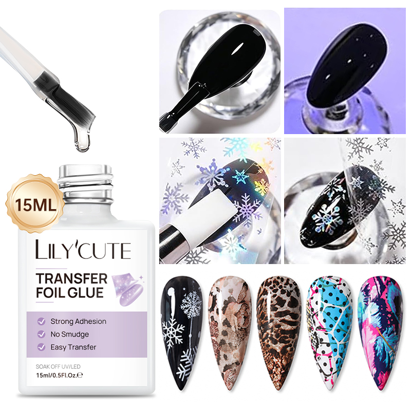LILYCUTE Gel de colle pour feu - Nail Foil Transfer avis et prix