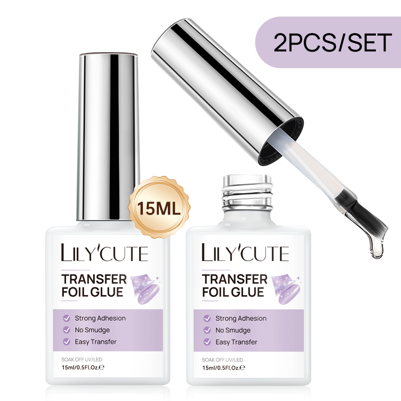LILYCUTE Kit de gel adhésif po - Nail Foil Transfer avis et prix