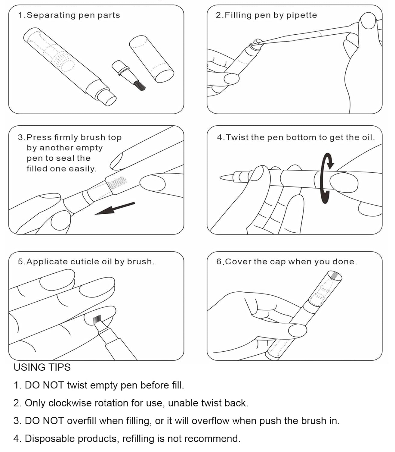 12 stylos vides pour huile à c - Cuticle Oil Pen avis et prix